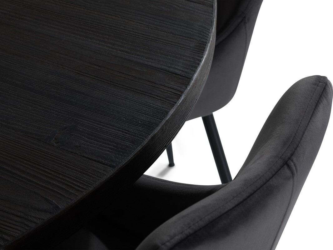 Valgomojo komplektas Scandinavian Choice 744 (Pilka + Juoda)