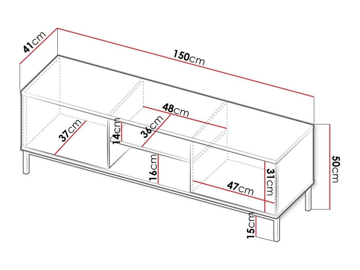 TV staliukas Lomsore 101 (Balta)