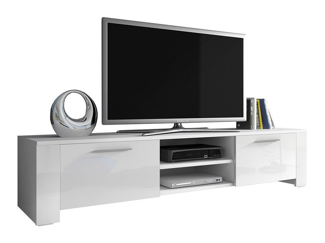 TV staliukas Nashville 104 (Balta + Blizgi balta)