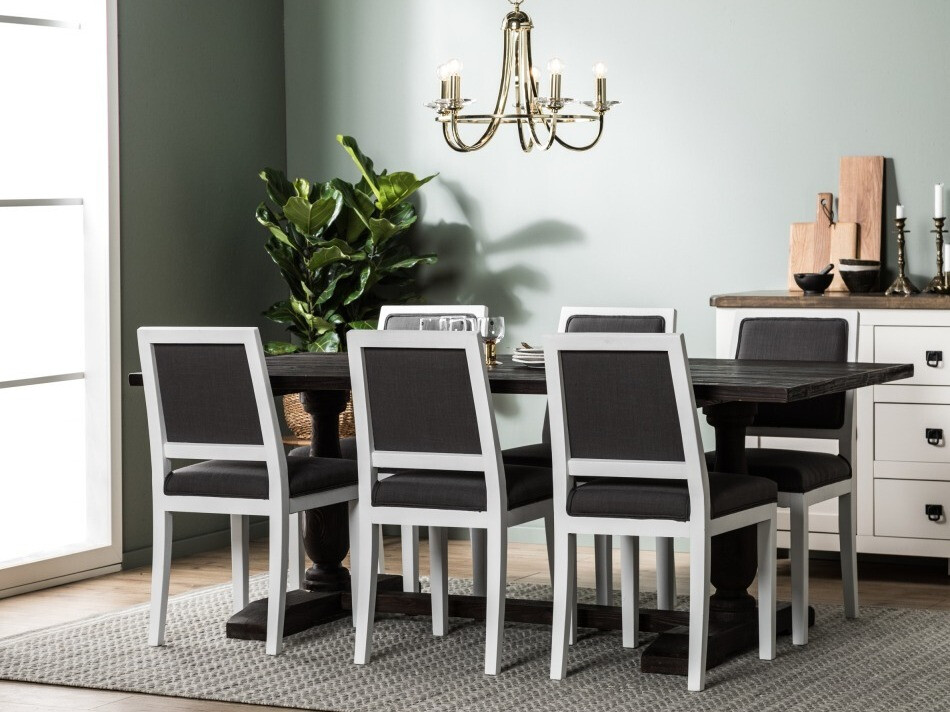 Valgomojo komplektas Scandinavian Choice 774 (Balta + Pilka)