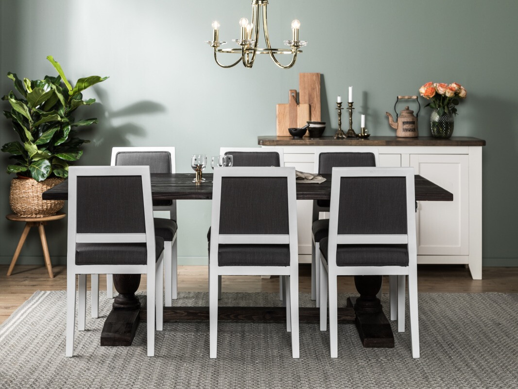 Valgomojo komplektas Scandinavian Choice 774 (Balta + Pilka)