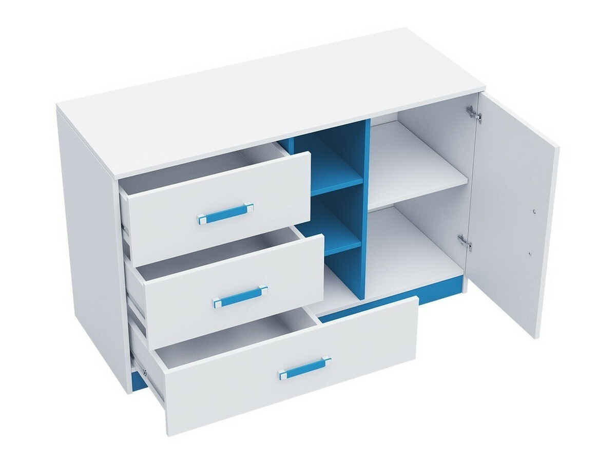 Komoda Lorlare 107 (Balta + Pilka)