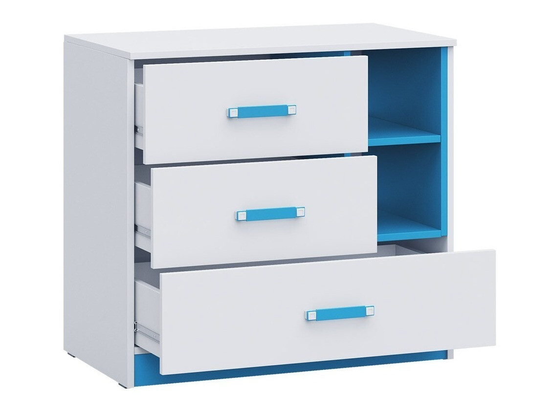 Komoda Lorlare 108 (Balta + Turkis)