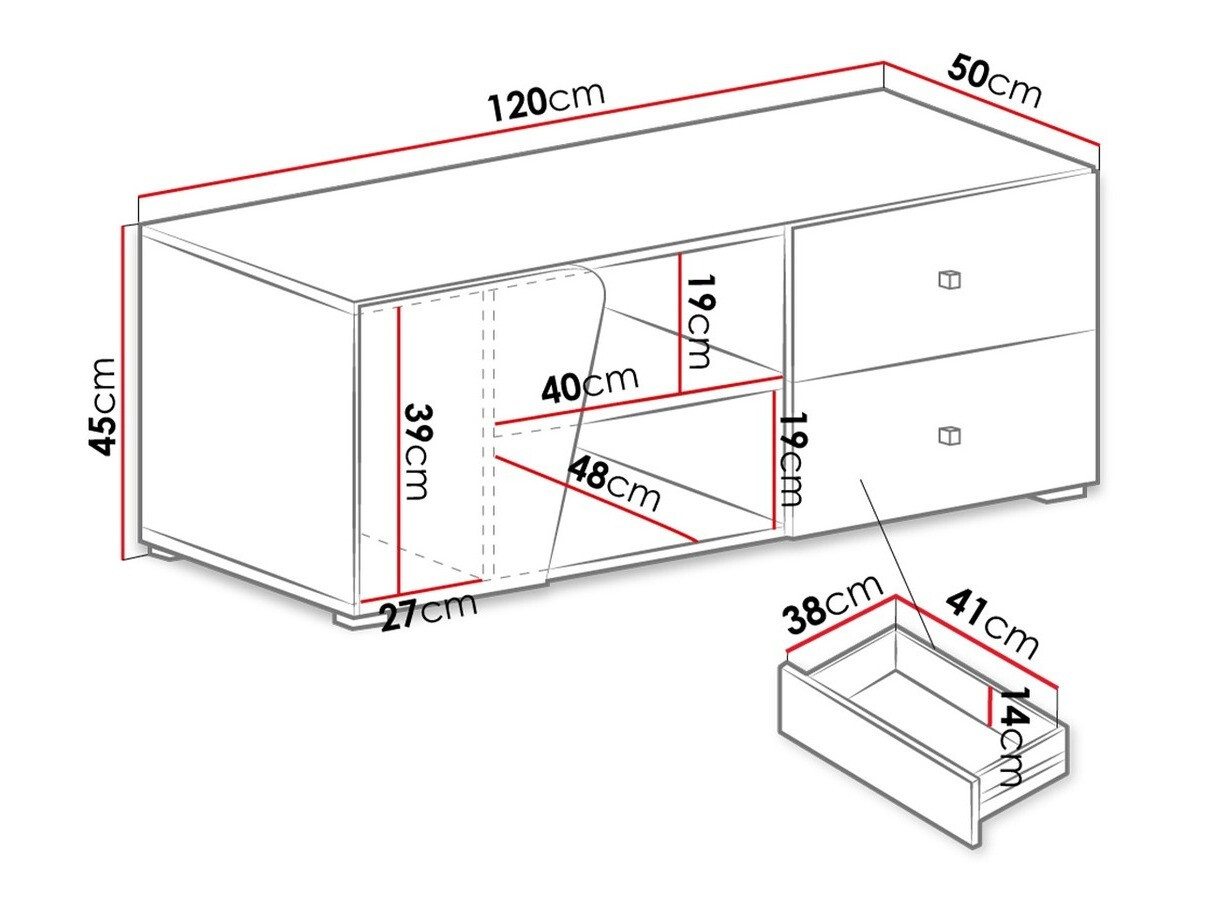 TV staliukas Omaha M107