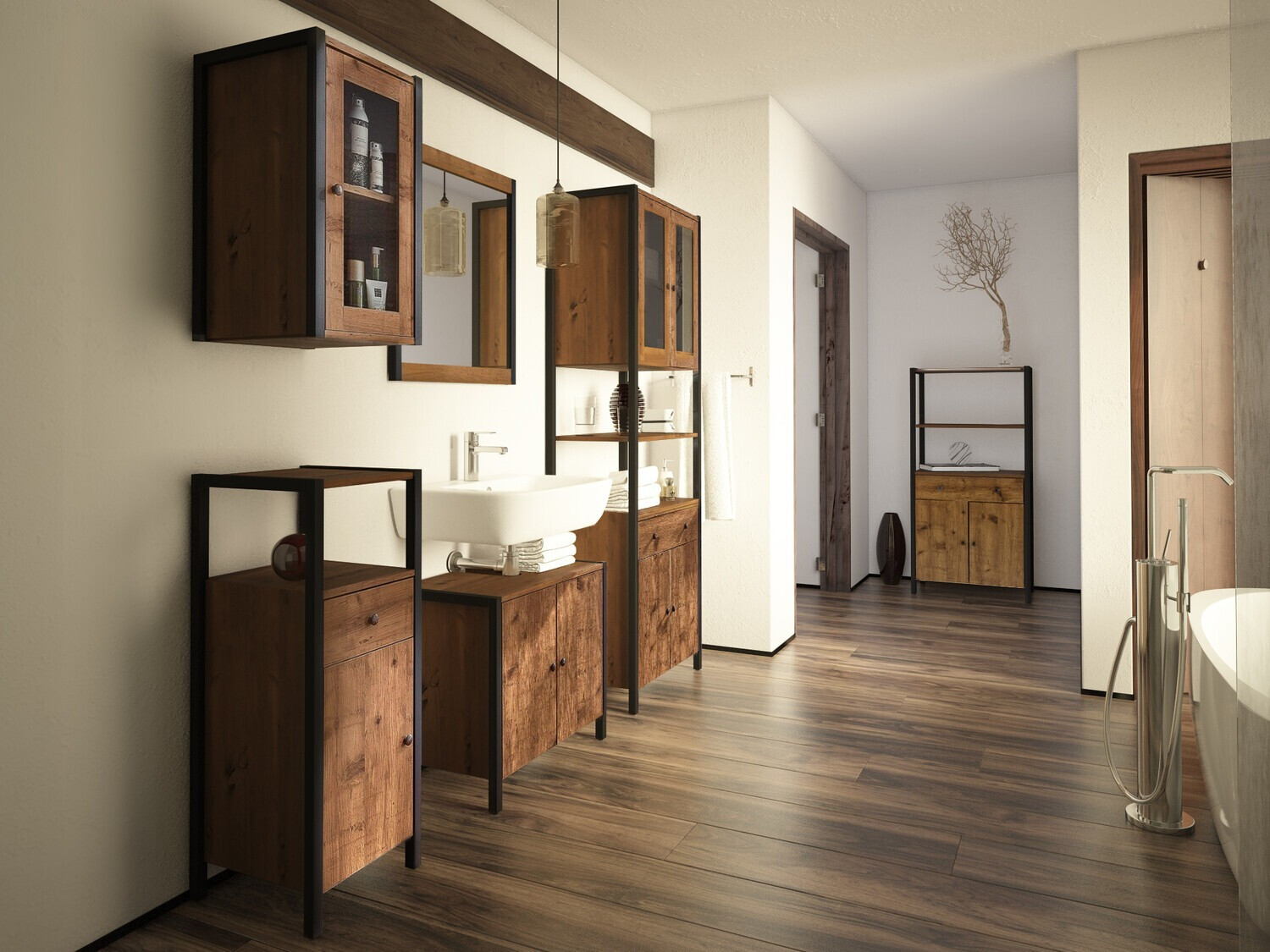 Pastatoma vonios spintelė Larnovo 109