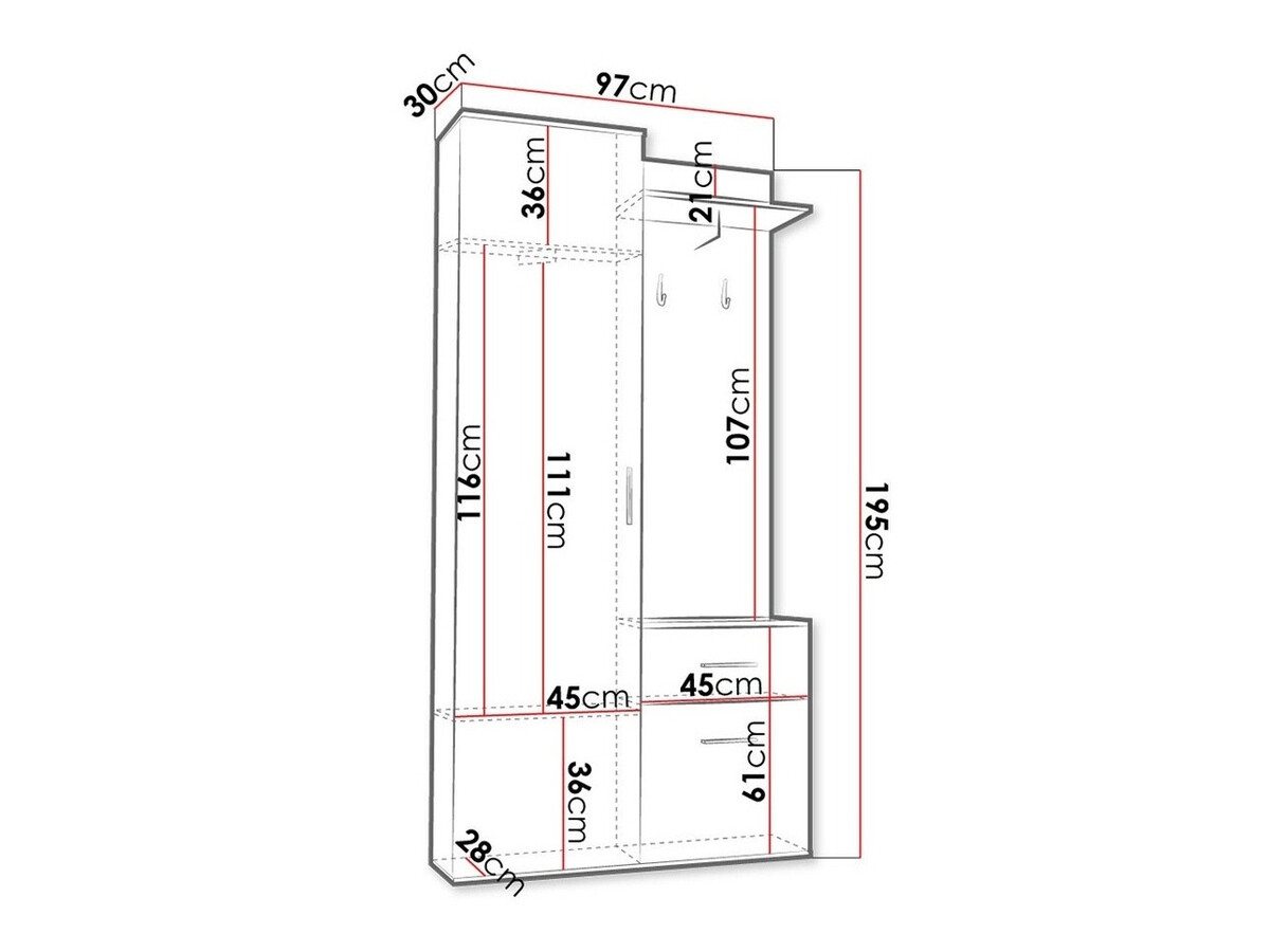 Prieškambario komplektas Columba