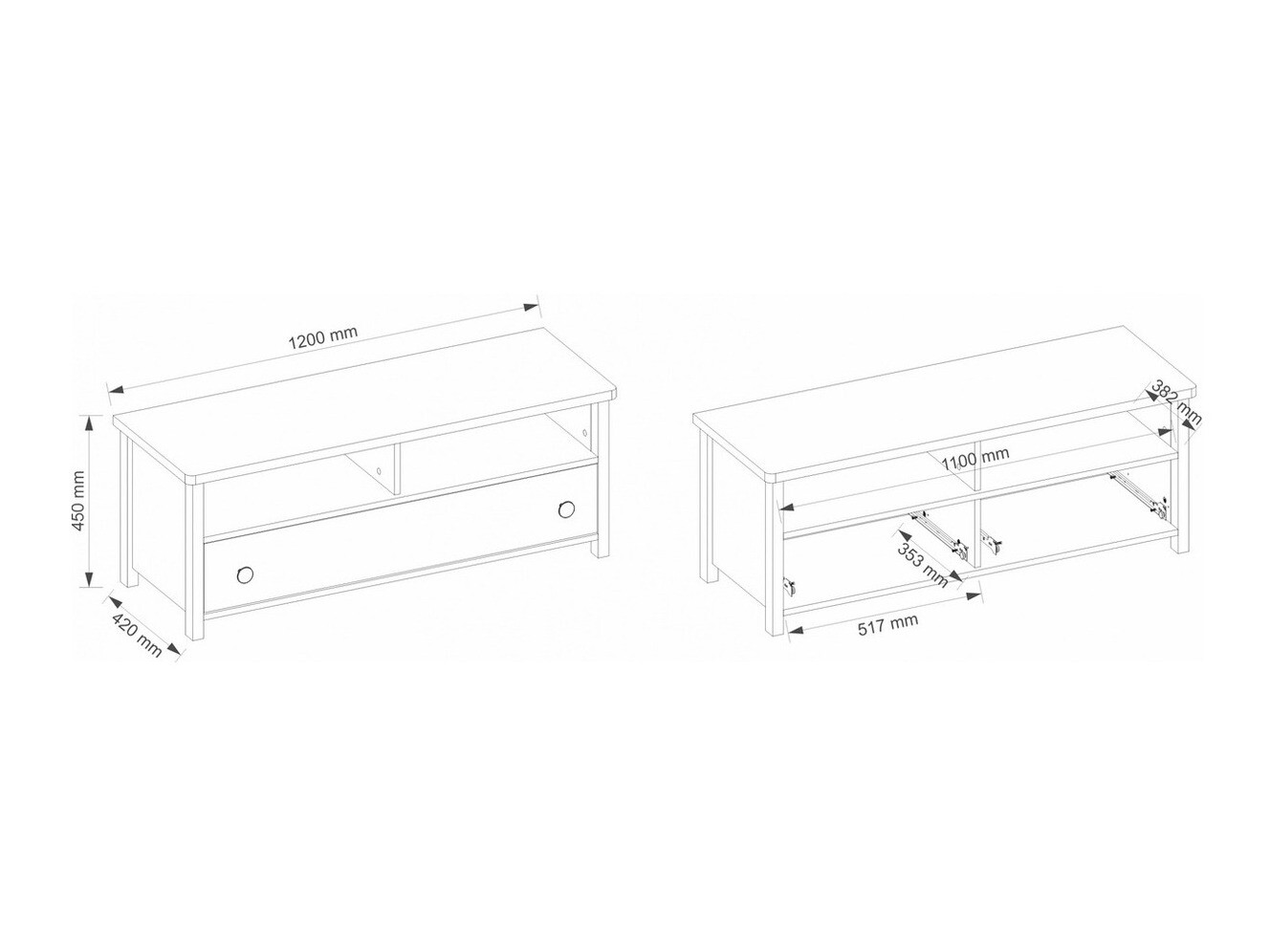 TV staliukas Elblive 132