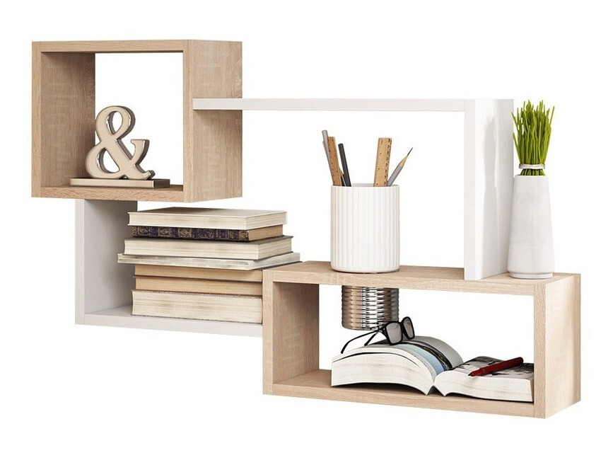 Pakabinama lentyna Sarasota 106 (Sonomos ąžuolas + Balta)