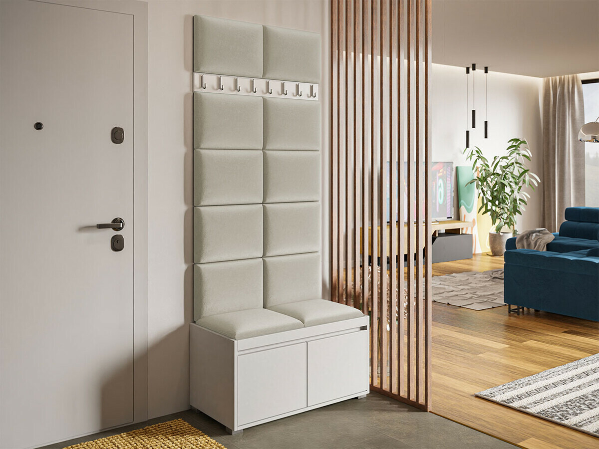 Prieškambario komplektas Comfivo Pinus IV (Balta + Manila 02)