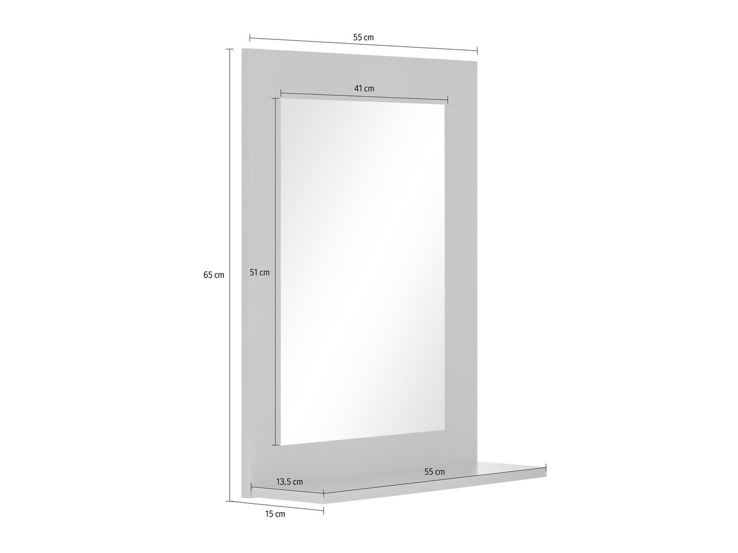 Veidrodis Elmvene 107 (Balta)