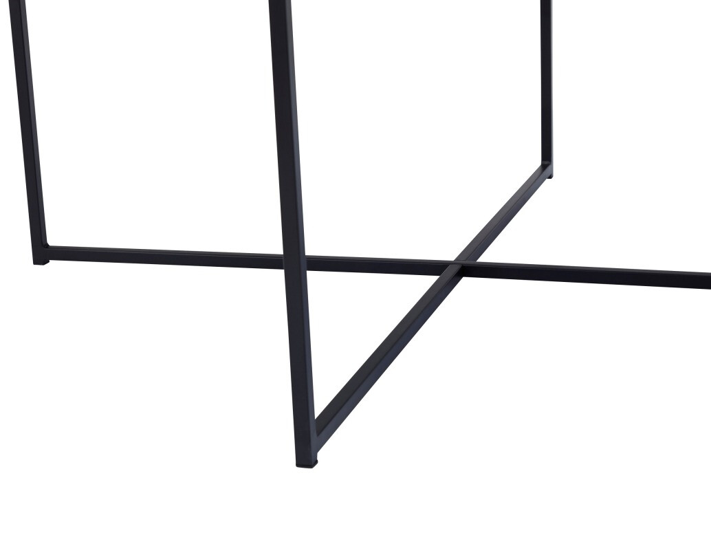 Žurnalinis staliukas Riverton 381 (Juodas marmuras + Juoda)