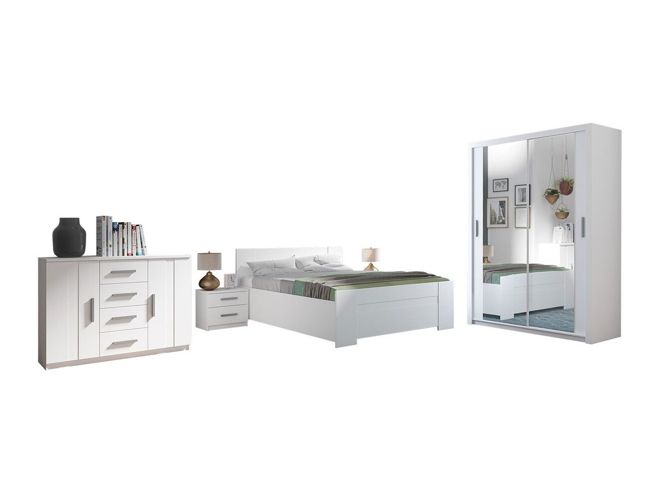 Miegamojo komplektas Catromi 113 (Balta)