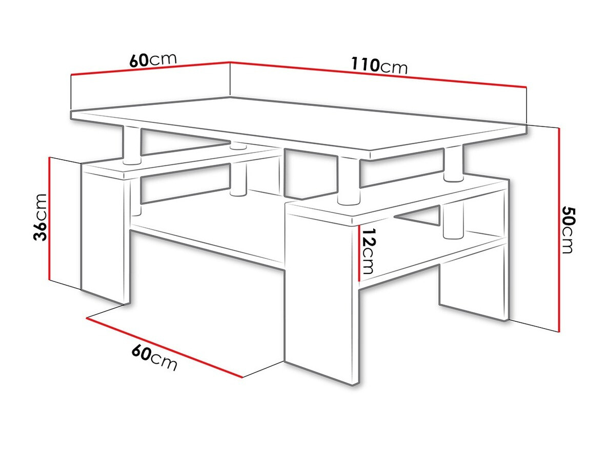 Žurnalinis staliukas Fortunal (Sonomos ąžuolas)