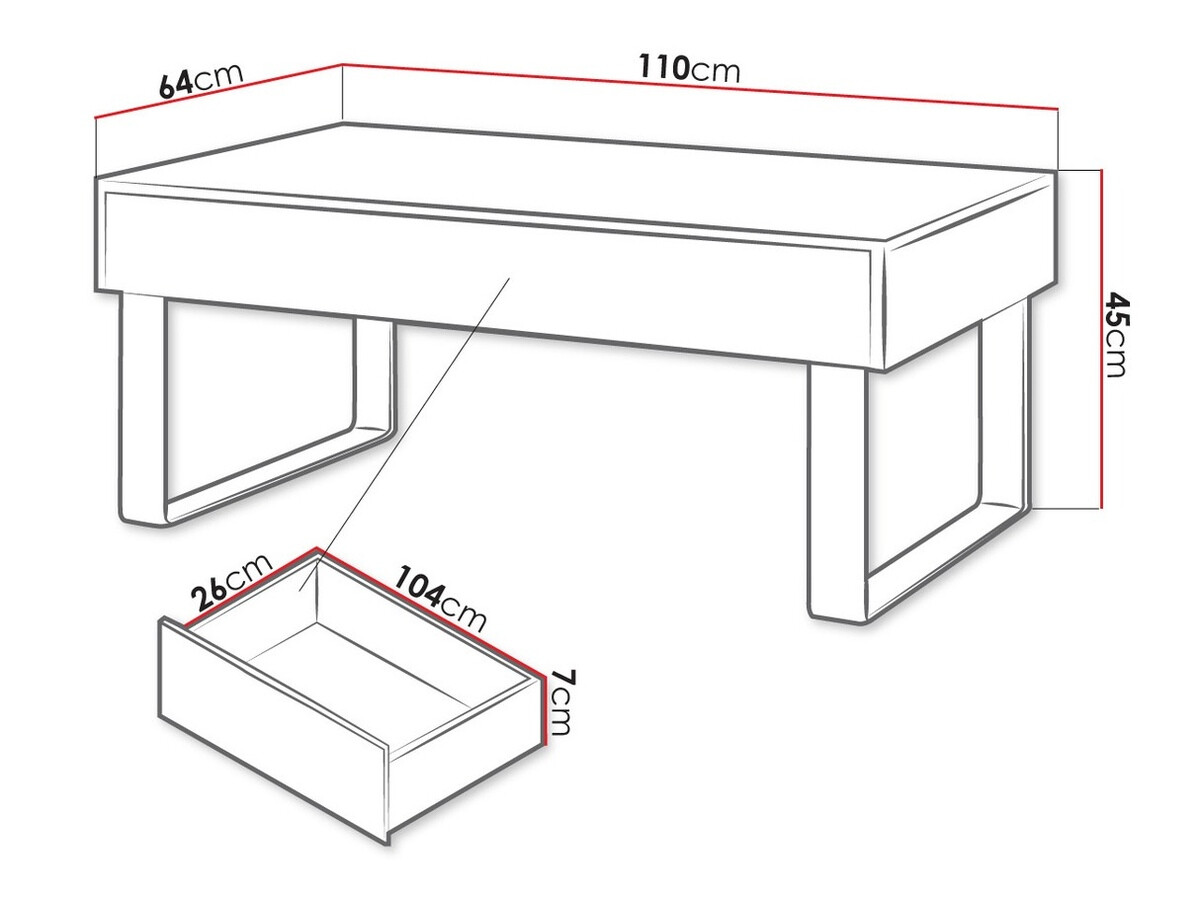 Žurnalinis staliukas Remus (Juoda + Blizgi juoda)