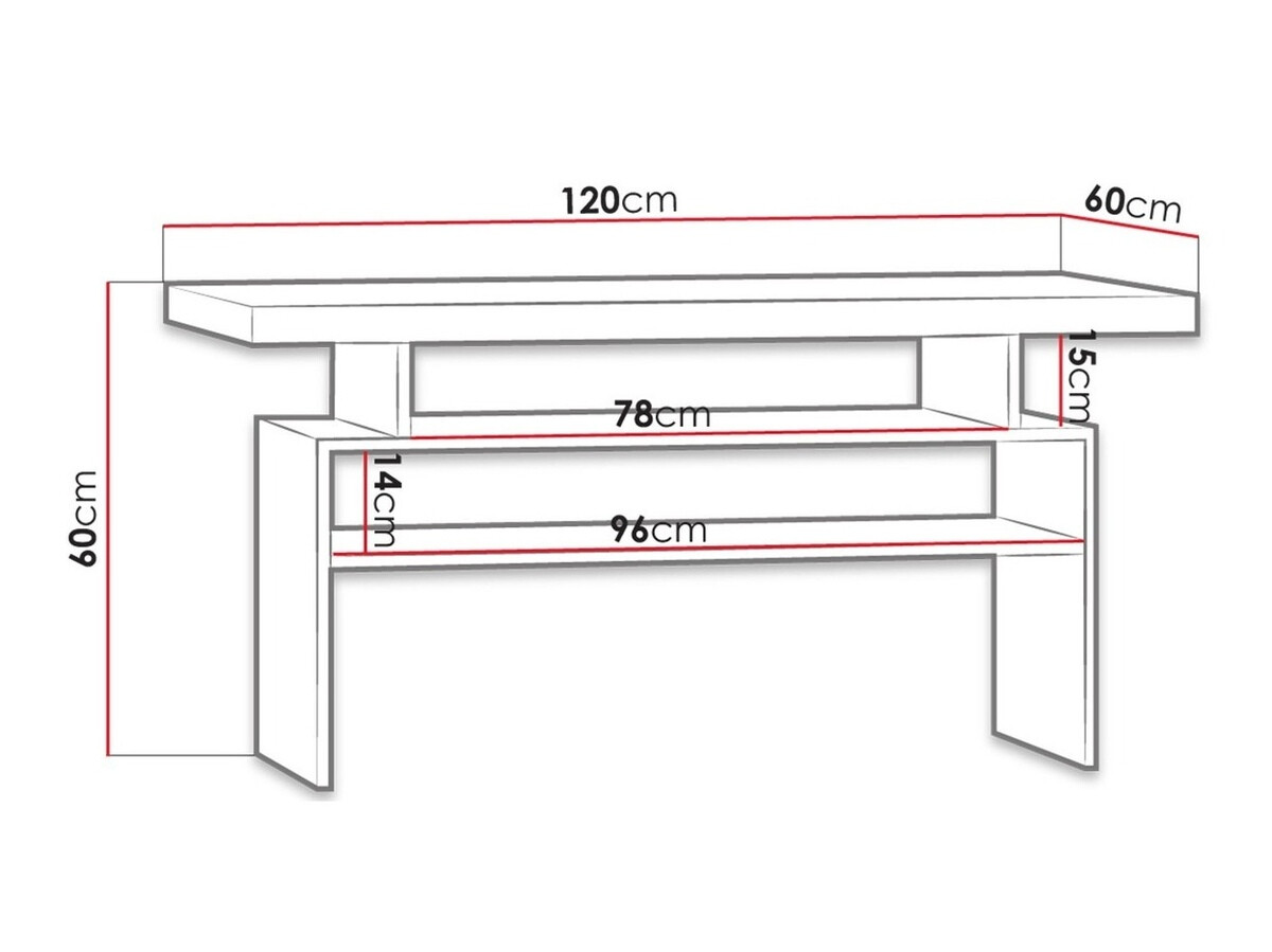 Žurnalinis staliukas Serfeno 109 (Craft balta)