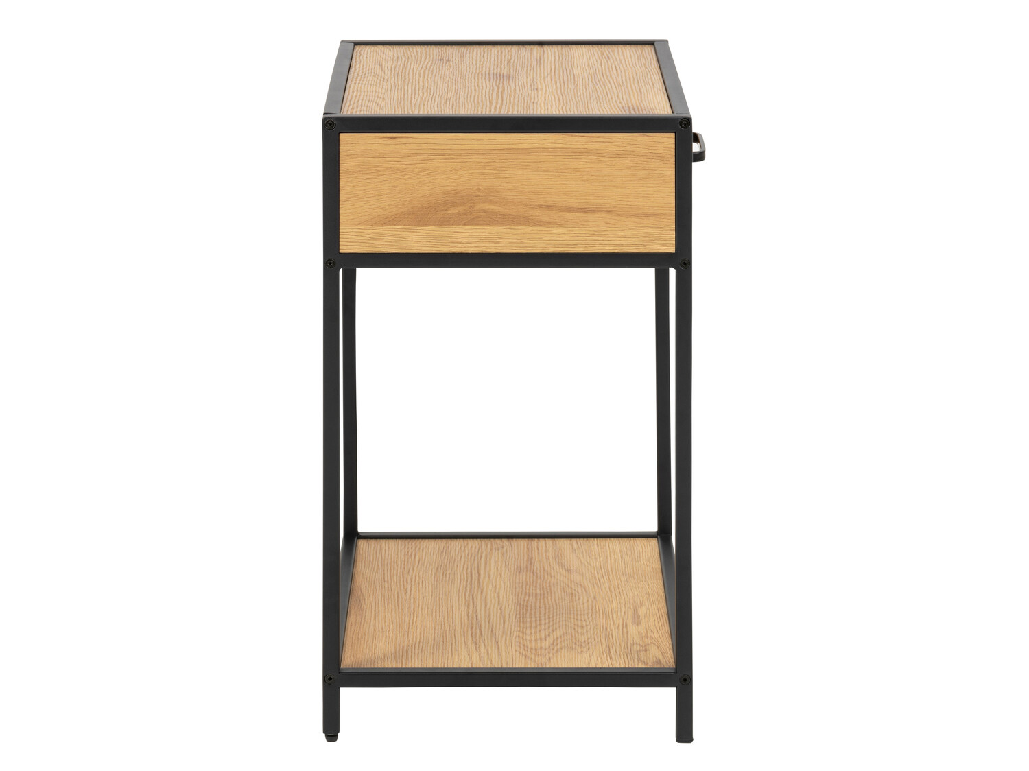Naktinis staliukas Norsica Sevferi 128 (Laukinis ąžuolas + Juoda)