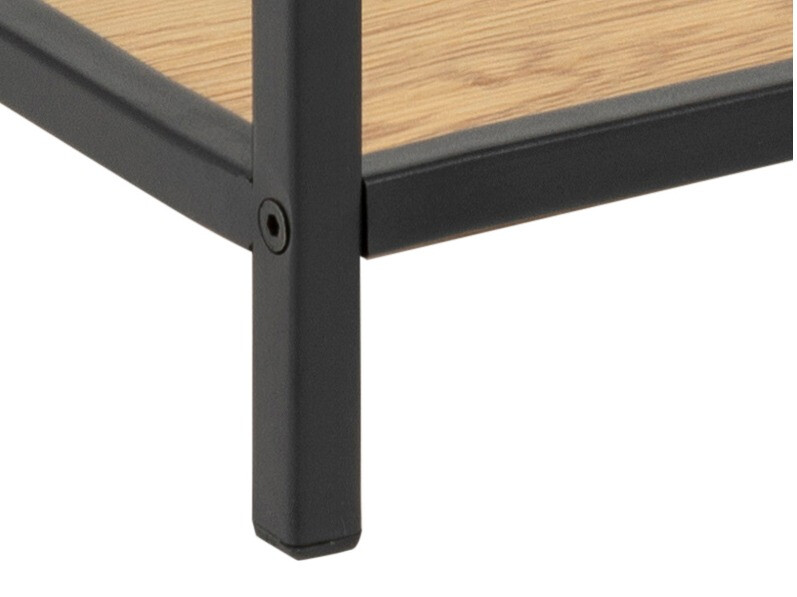 Naktinis staliukas Norsica Sevferi 128 (Laukinis ąžuolas + Juoda)