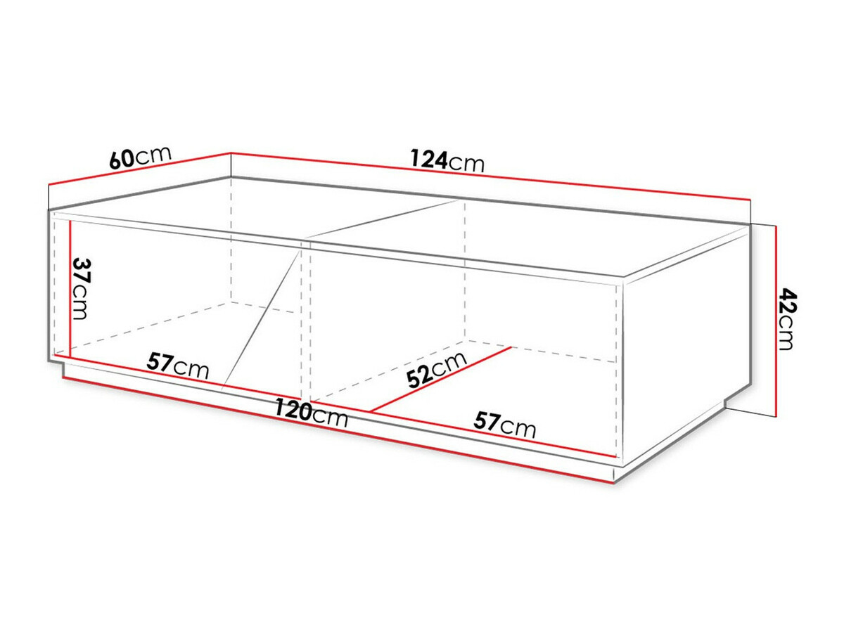 Žurnalinis staliukas Comfivo Daldune 102 (Antracitas + Votan ąžuolas)