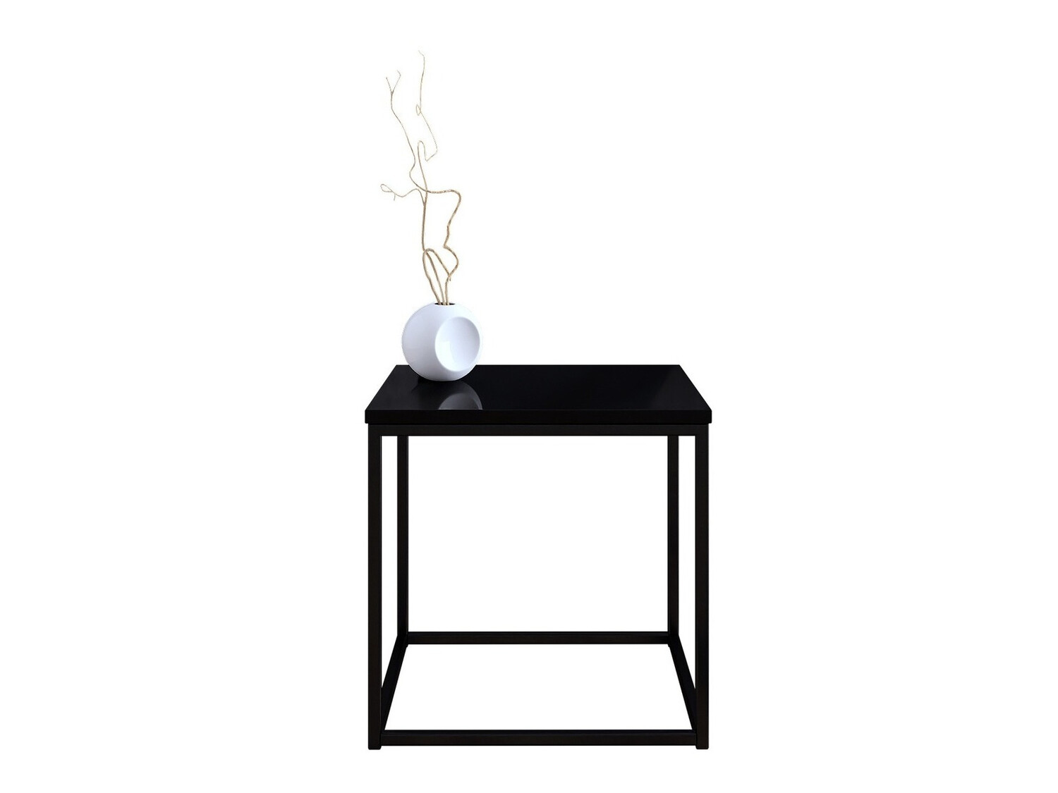 Žurnalinis staliukas Germantown 106 (Matinė juoda + Blizgi juoda)