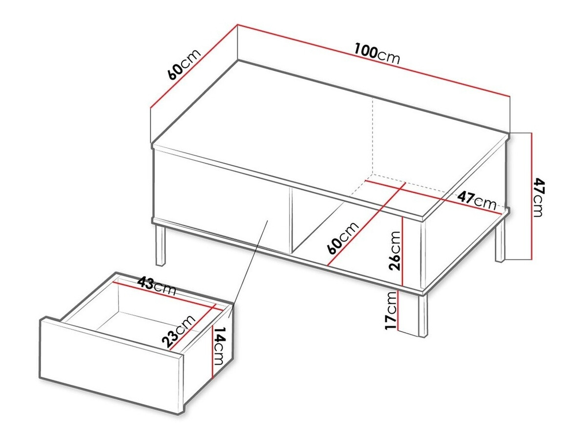 Žurnalinis staliukas Lomsore 102 (Juoda)