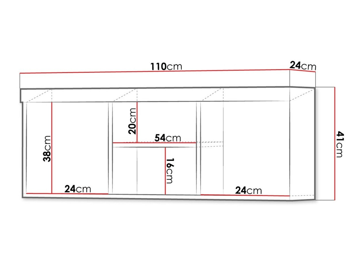 Pakabinama lentyna Cormiru 104 (San marino ąžuolas)