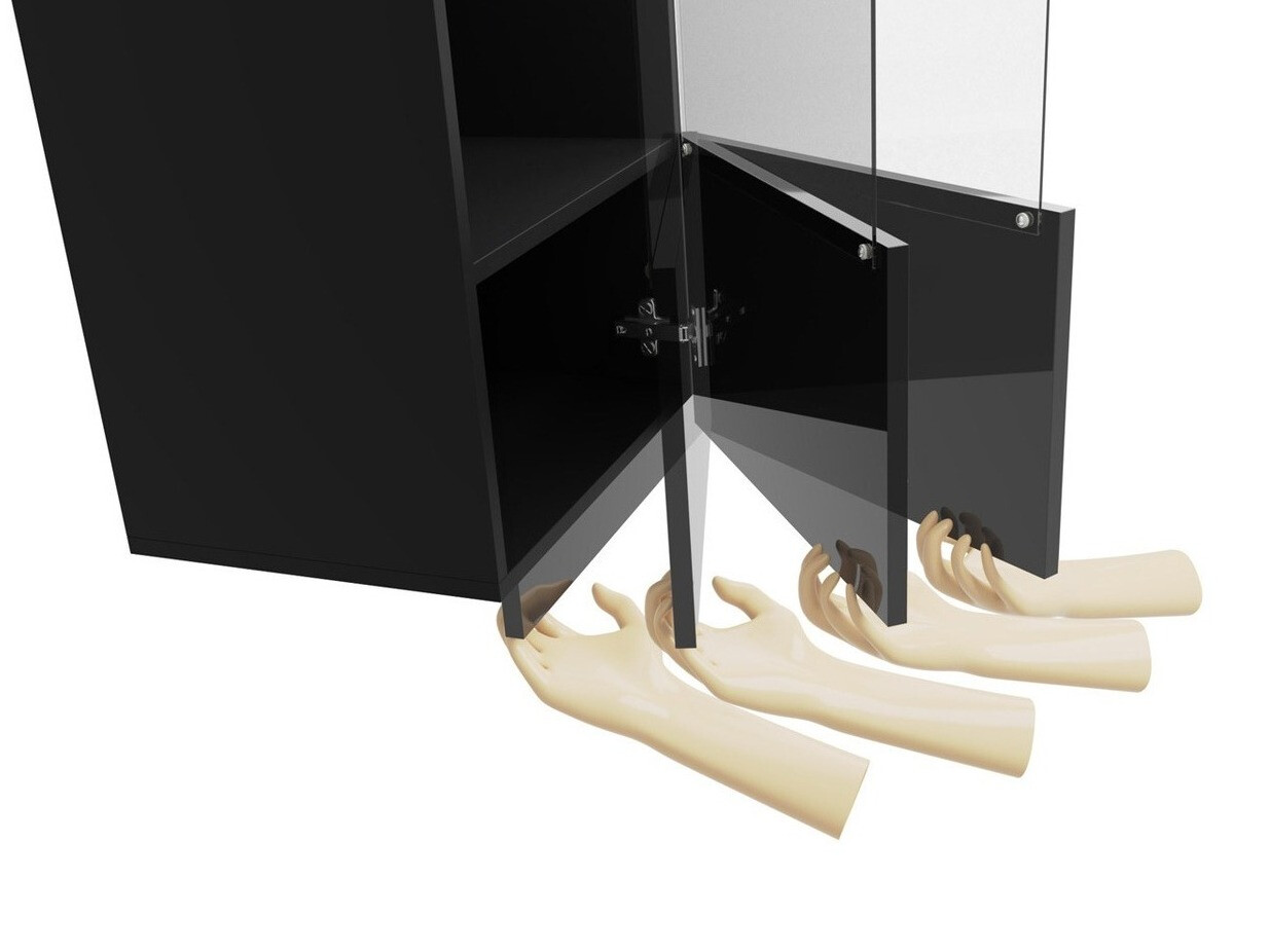 Pakabinama spintelė Remus III (Balta + Blizgi balta)