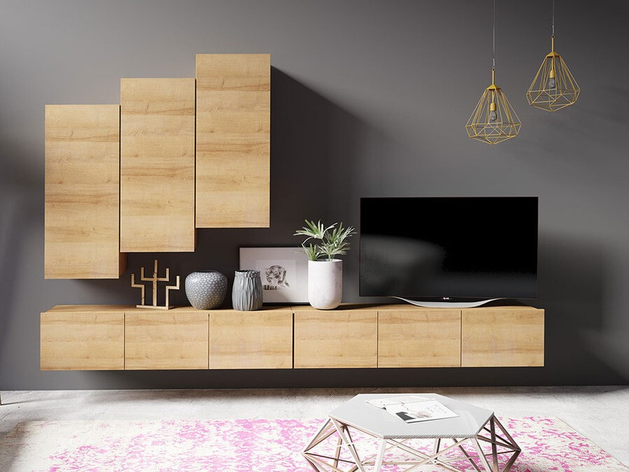 Pakabinama spintelė Remus III (Balta + Blizgi balta)