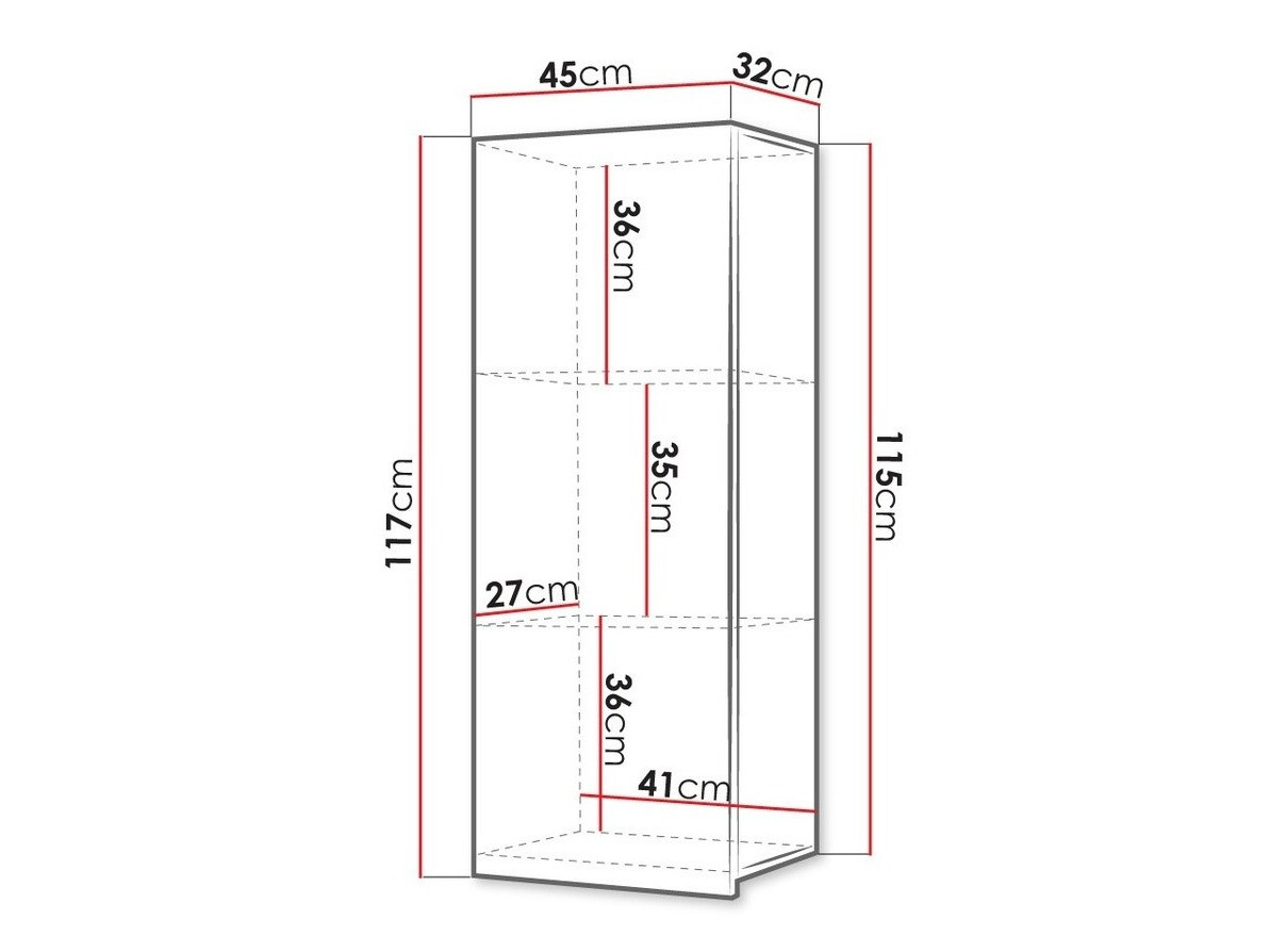 Pakabinama spintelė Remus III (Balta + Blizgi balta)