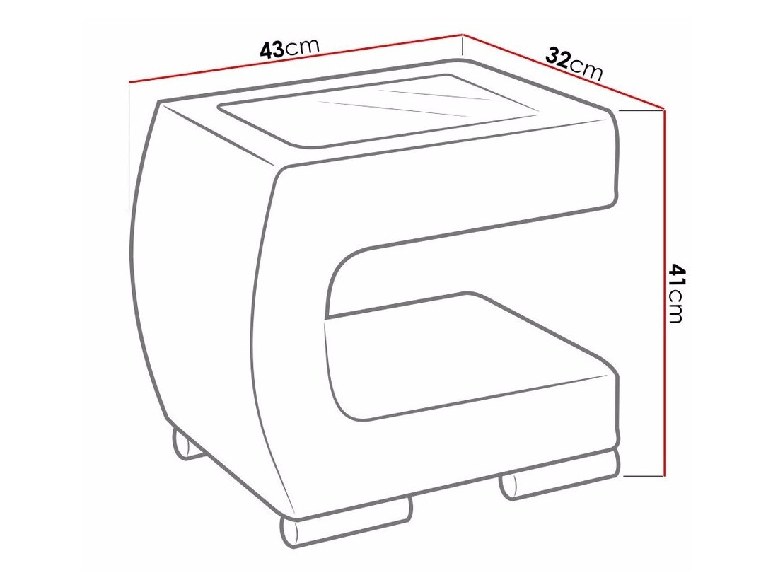 Naktinis staliukas Mensa (Soft 029)
