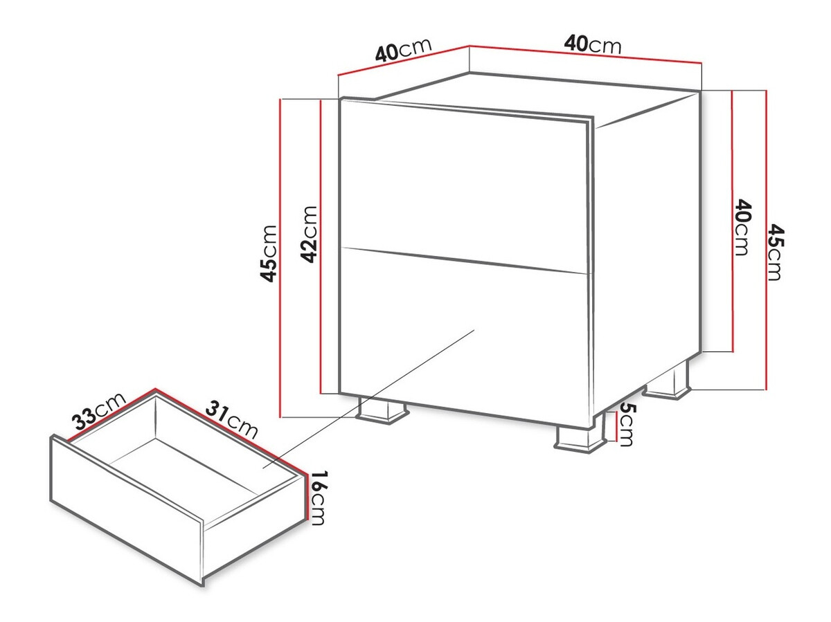 Naktinis staliukas Remus (Auksinis ąžuolas)
