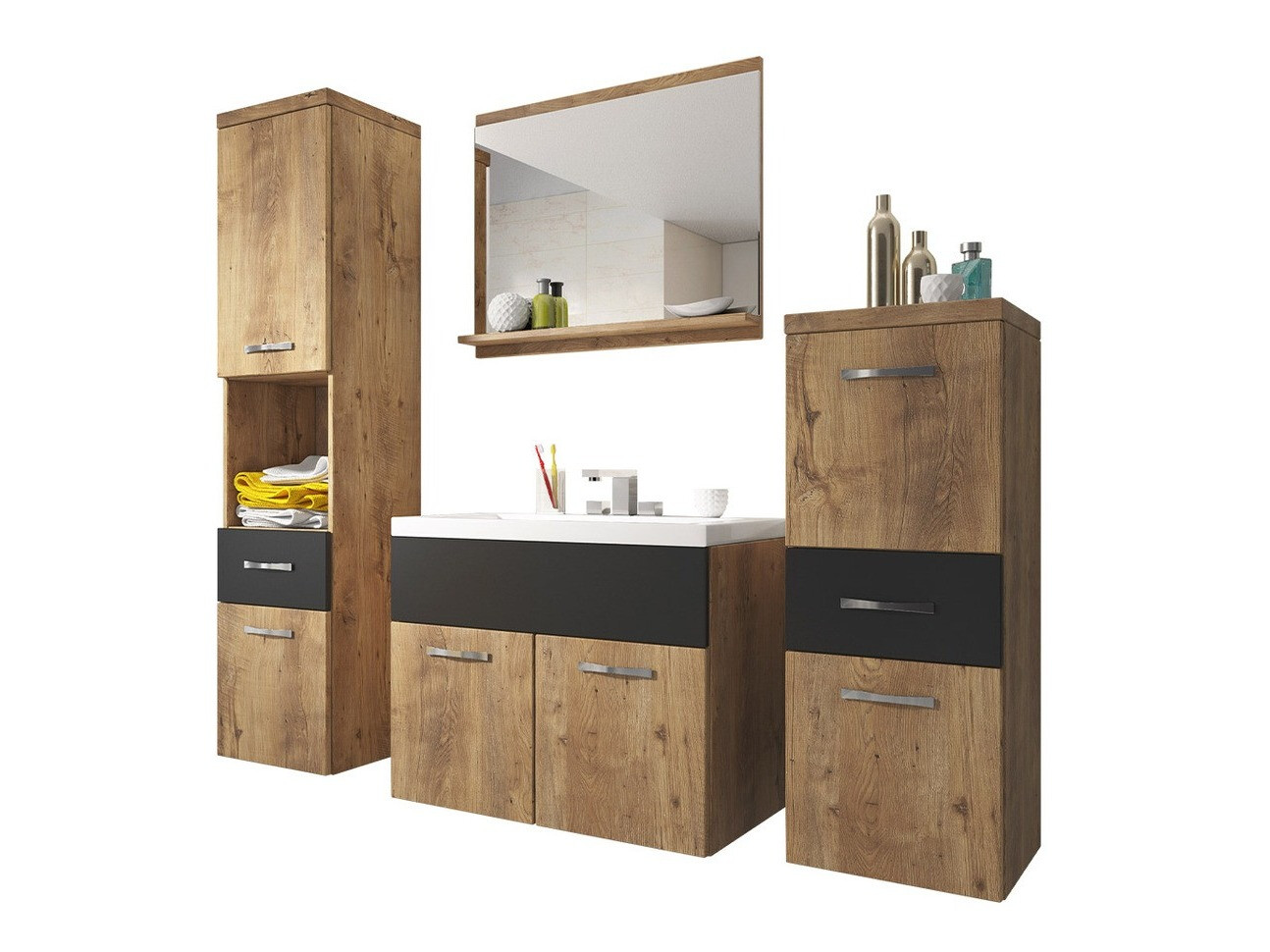 Vonios komplektas Sarasota 109 (Riešutas + Grafitas)