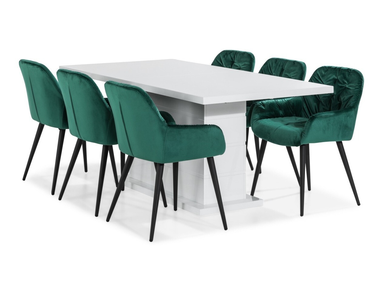 Valgomojo komplektas Scandinavian Choice 790 (Žalia + Juoda)
