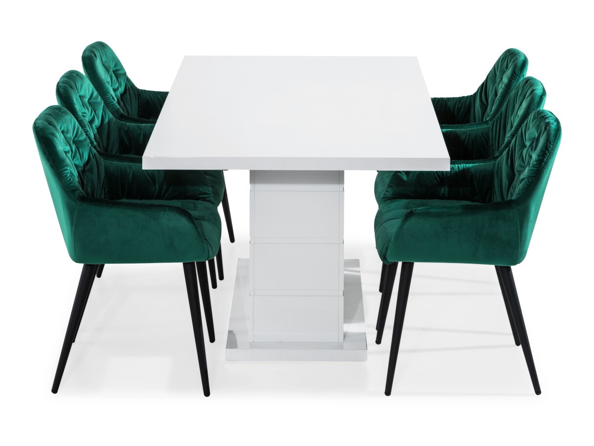 Valgomojo komplektas Scandinavian Choice 790 (Žalia + Juoda)