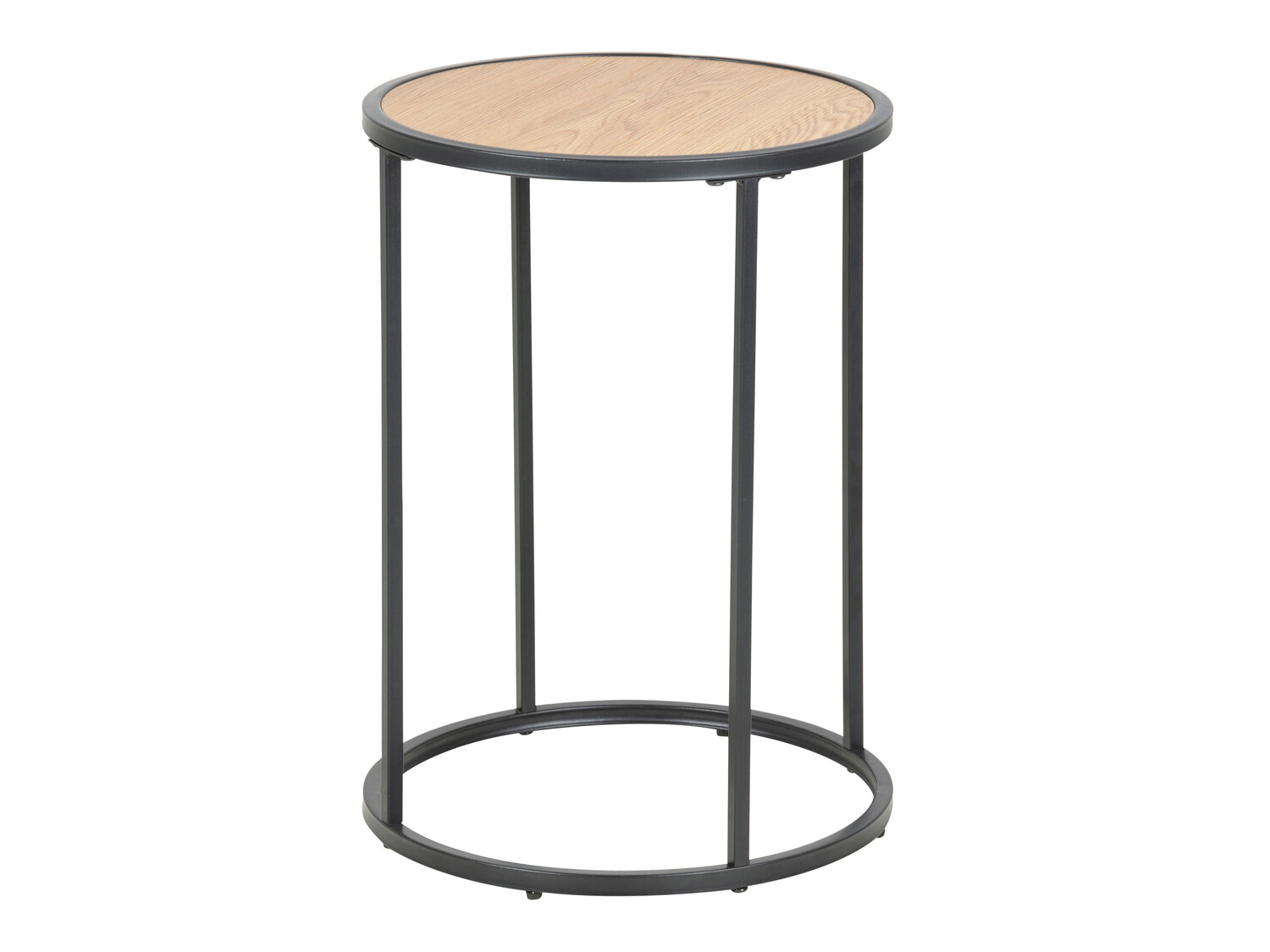 Šoninis staliukas Norsica Sevferi 118 (Laukinis ąžuolas + Juoda)