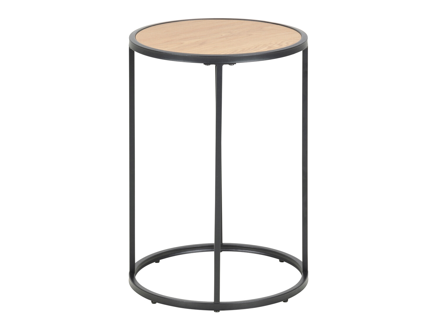 Šoninis staliukas Norsica Sevferi 118 (Laukinis ąžuolas + Juoda)