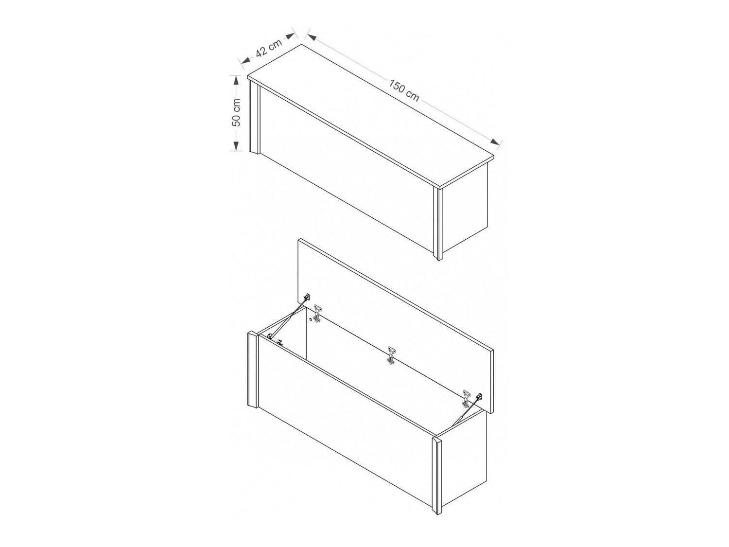 Daiktadėžė Elialo 116 (Tamsus Sonomos ąžuolas)