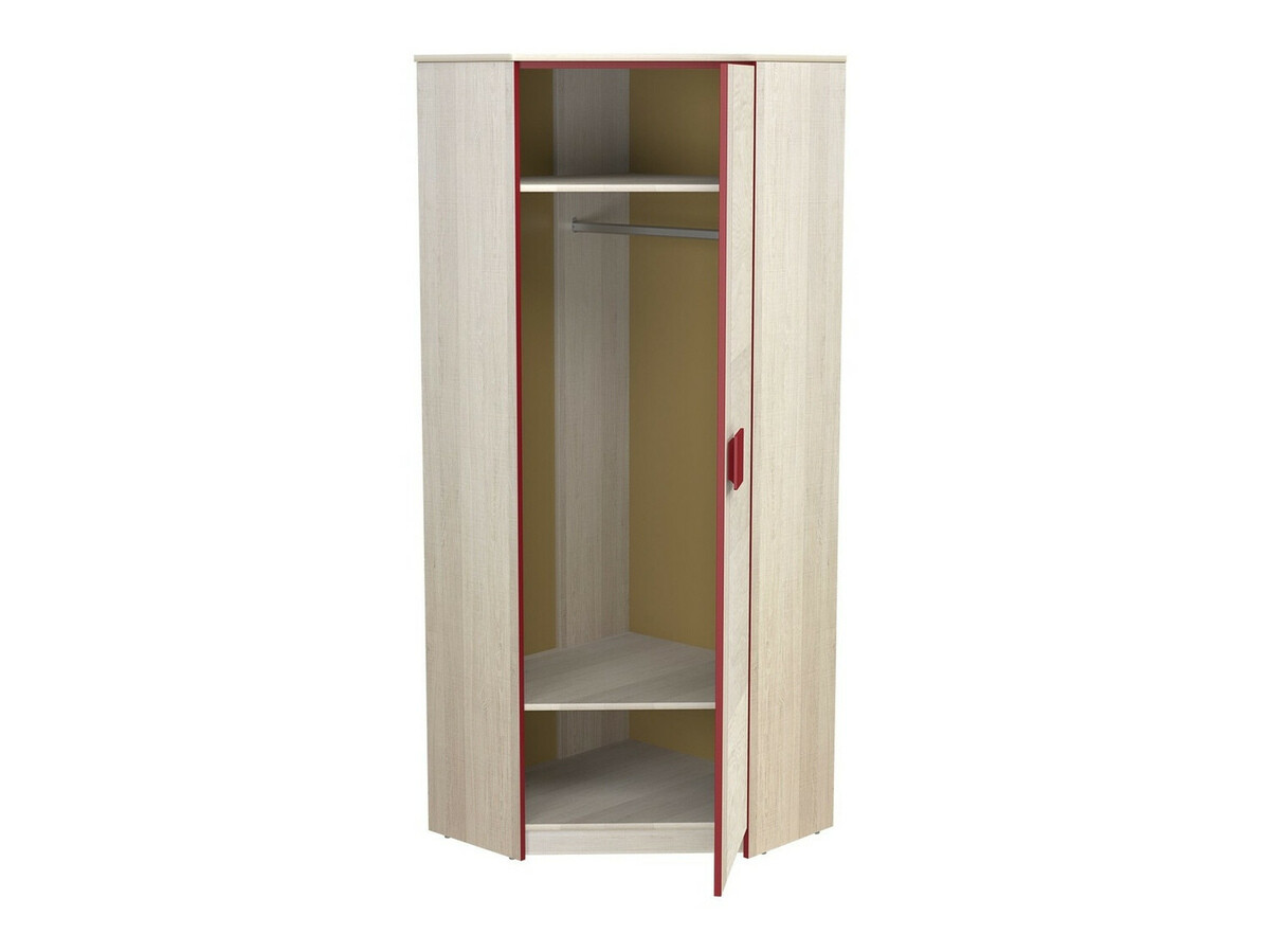 Kampinė spinta Elmenou 106 (Balta + Antracitas)