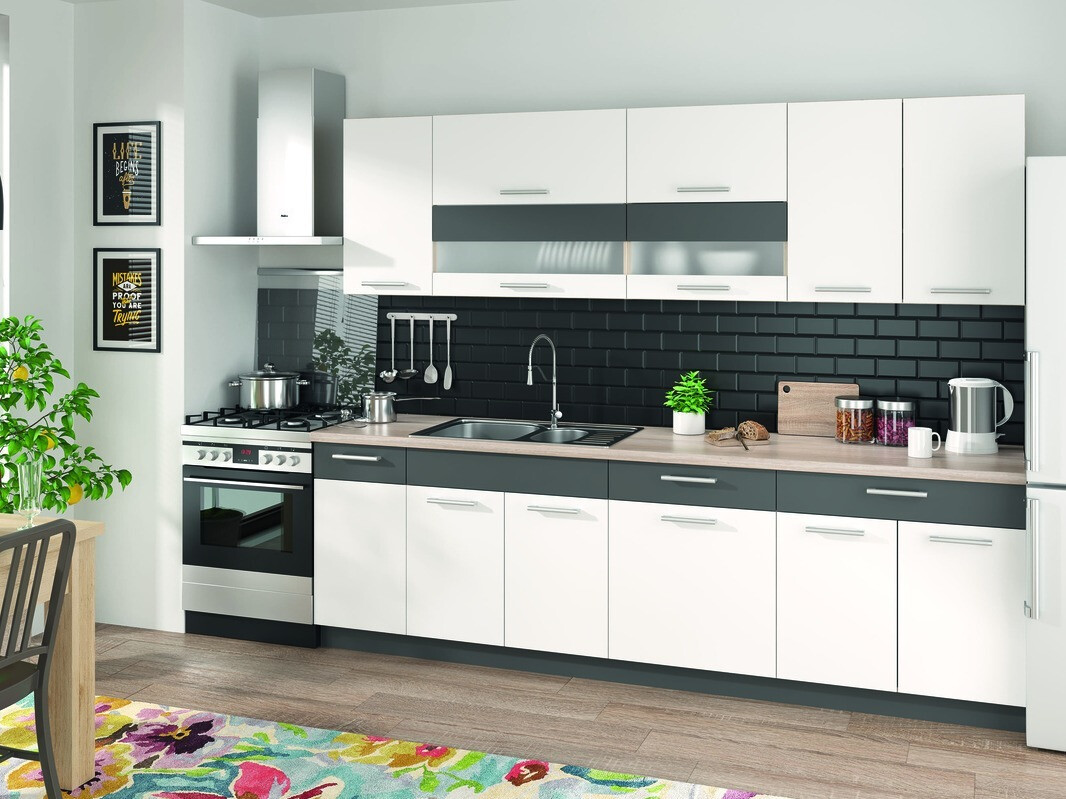 Modulinė spintelė plautuvei su durelėmis Mode White 116