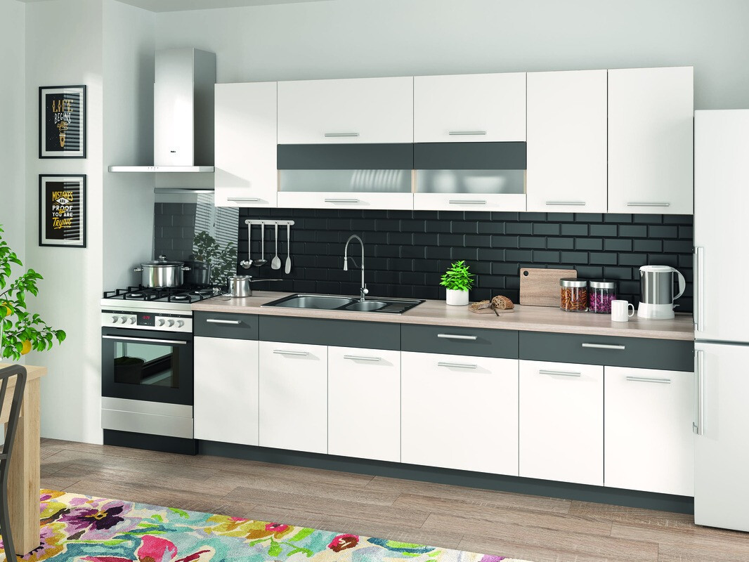 Modulinė spintelė su stalčiumi ir durelėmis Mode White 117