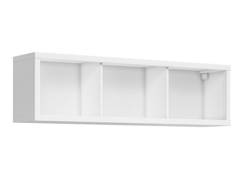 Baltos pakabinamos svetainės lentynos