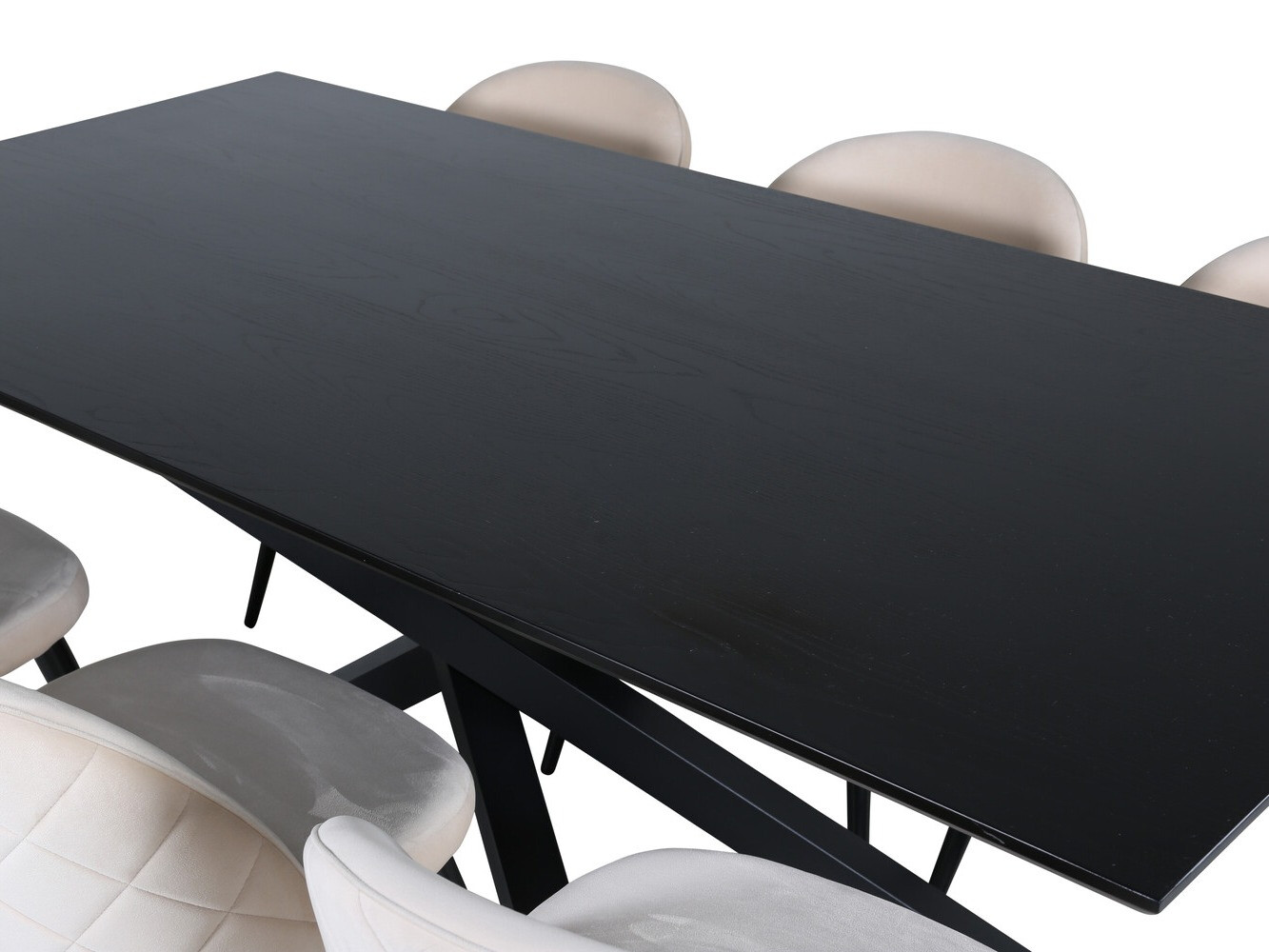 Valgomojo komplektas Dallas 2693 (Kreminė + Juoda)