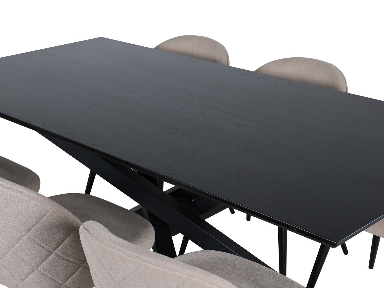 Valgomojo komplektas Dallas 2693 (Smėlinė + Juoda)