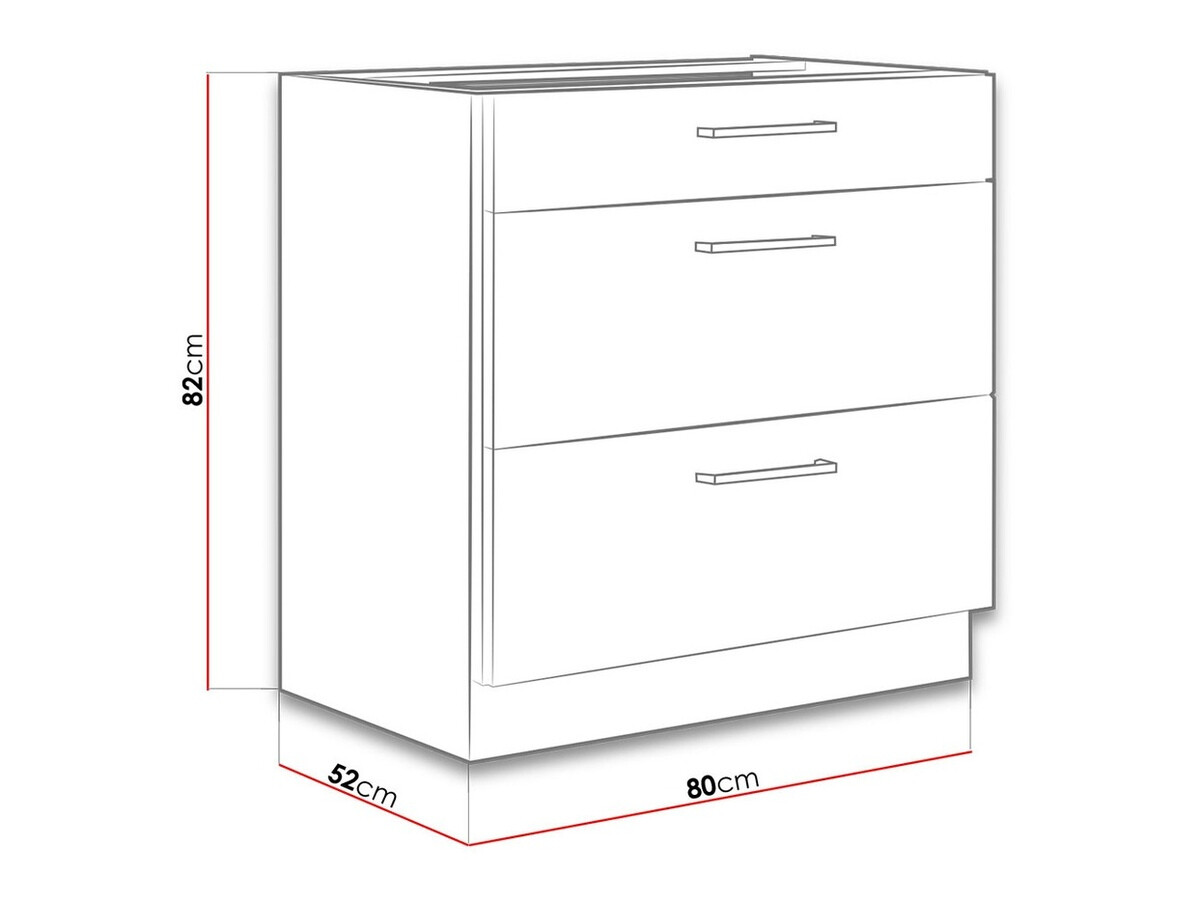 Modulinė spintelė su stalčiais Wood Grey 123