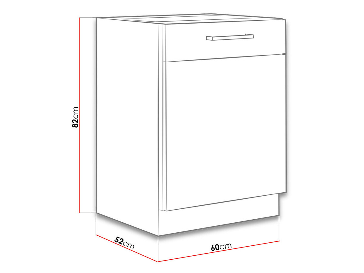 Modulinė spintelė su durelėmis Wood White 116