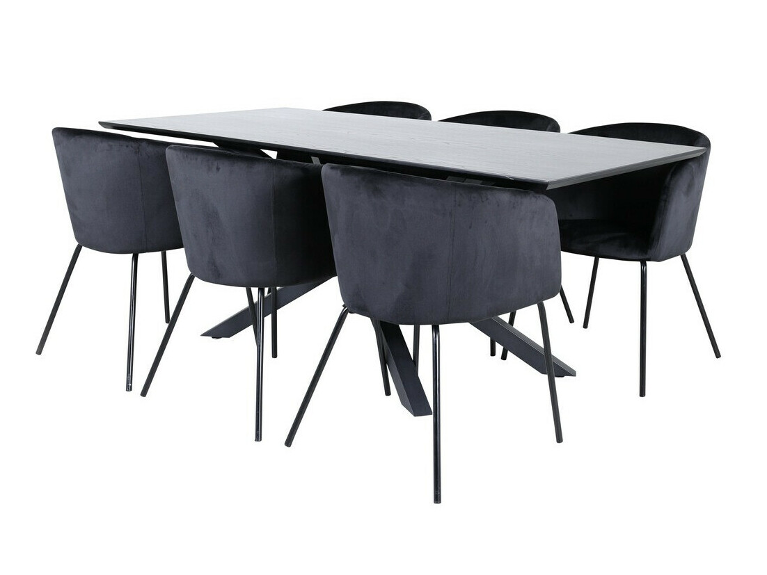 Valgomojo komplektas Dallas 2691 (Juoda)