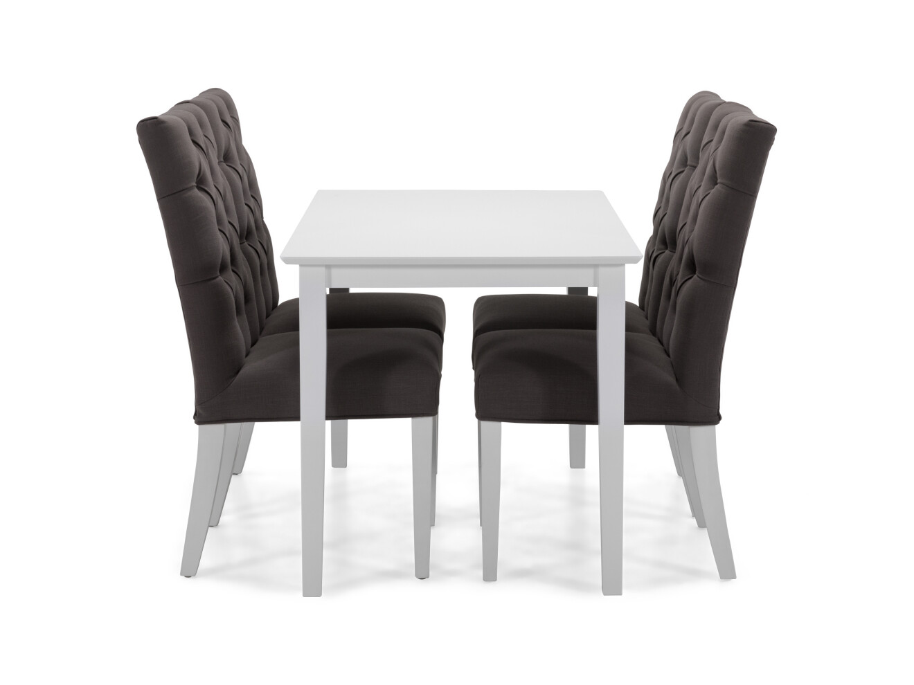 Valgomojo komplektas Provo 157 (Tamsi pilka + Balta)