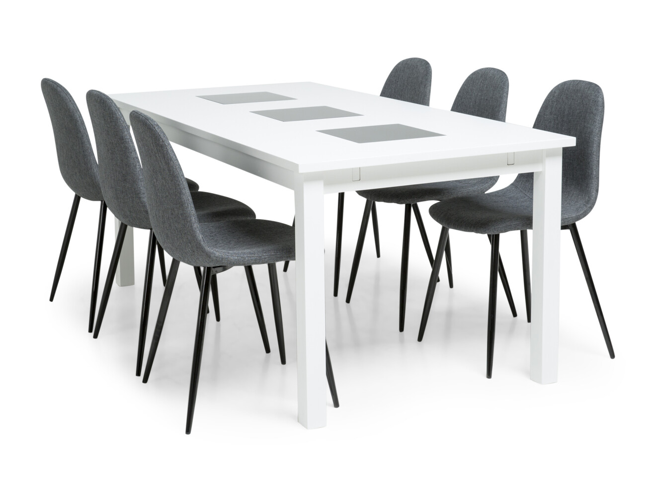 Valgomojo komplektas Scandinavian Choice 595 (Pilka + Juoda)