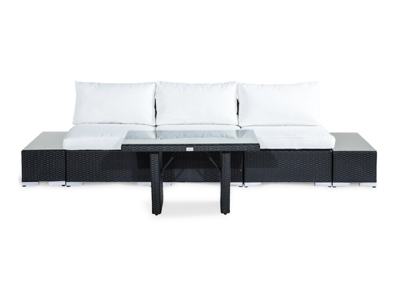 Lauko baldų komplektas Comfort Garden 1419 (Juoda + Balta)