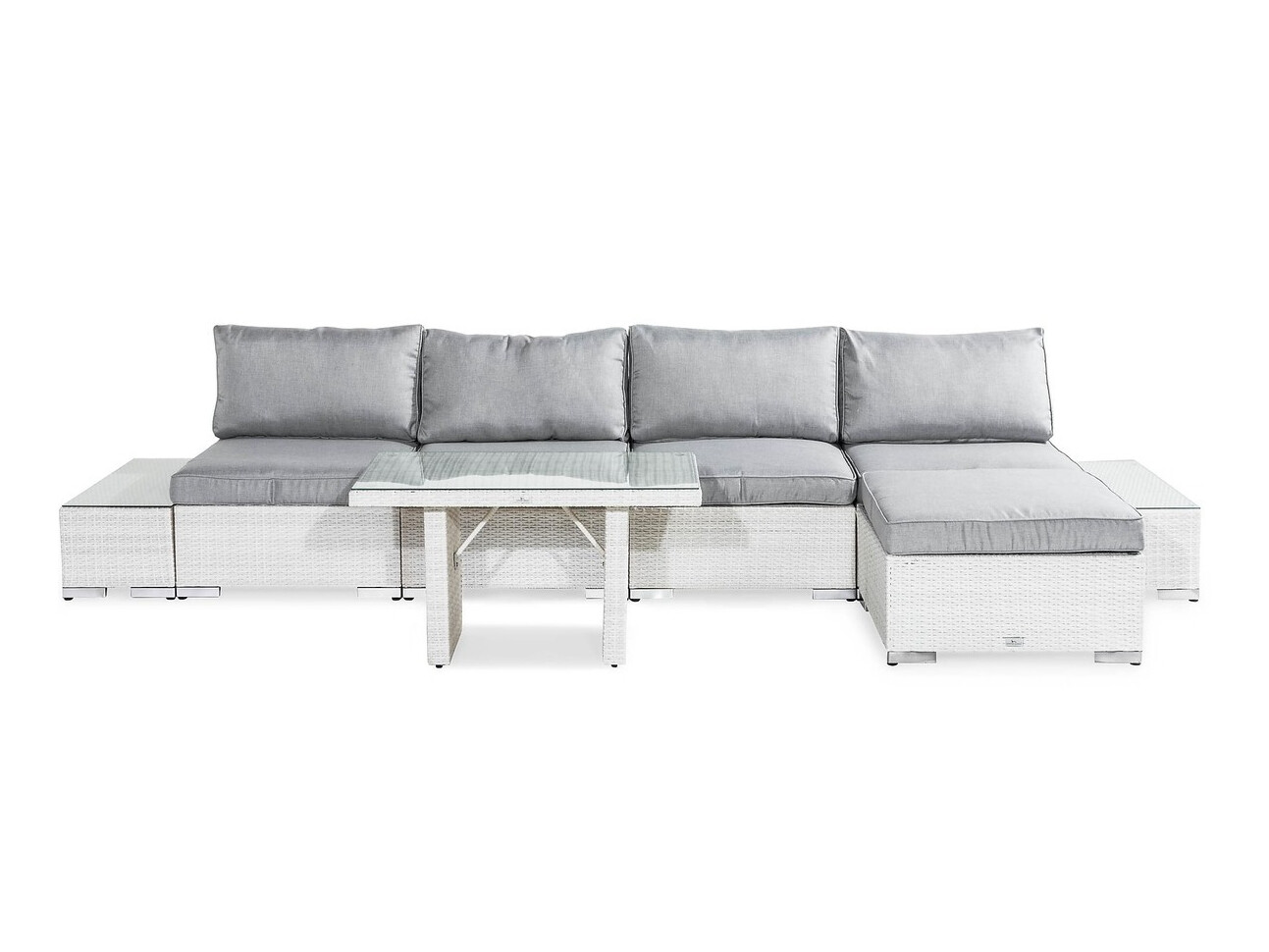 Lauko baldų komplektas Comfort Garden 1421 (Balta + Pilka)