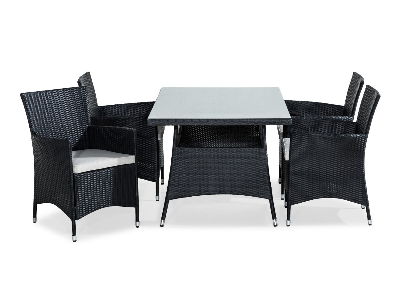 Stalo ir kėdžių komplektas Comfort Garden 1594 (Juoda)